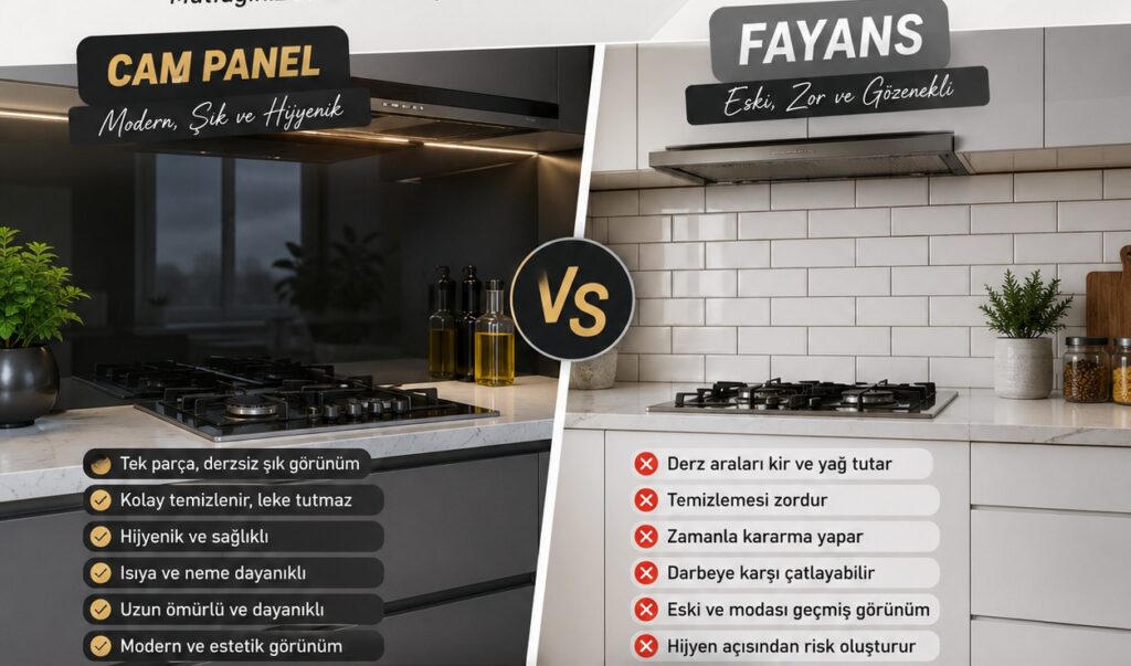 Tezgah Arası Cam ve Fayans Arasındaki Fark