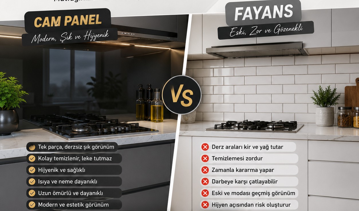 Tezgah Arası Cam ve Fayans Arasındaki Fark 2 Tezgah Arası Cam ve Fayans Arasındaki Fark